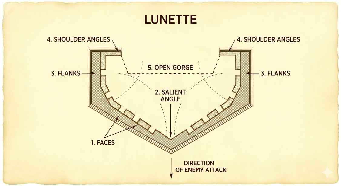 Top-down diagram of Lunette
