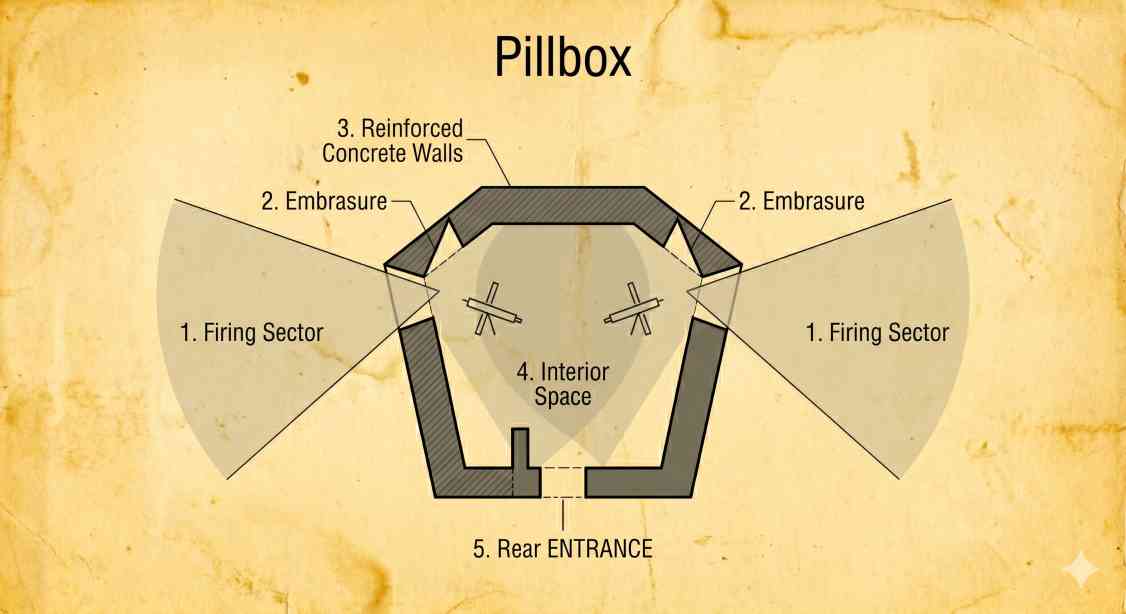 Top-down diagram of Pillbox