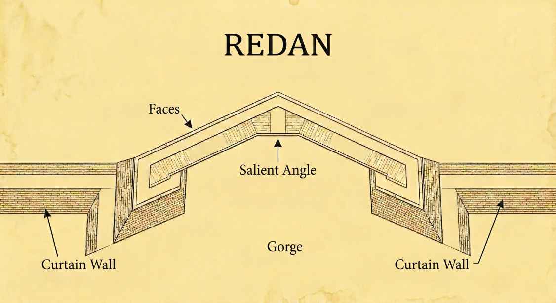 Top-down diagram of Redan
