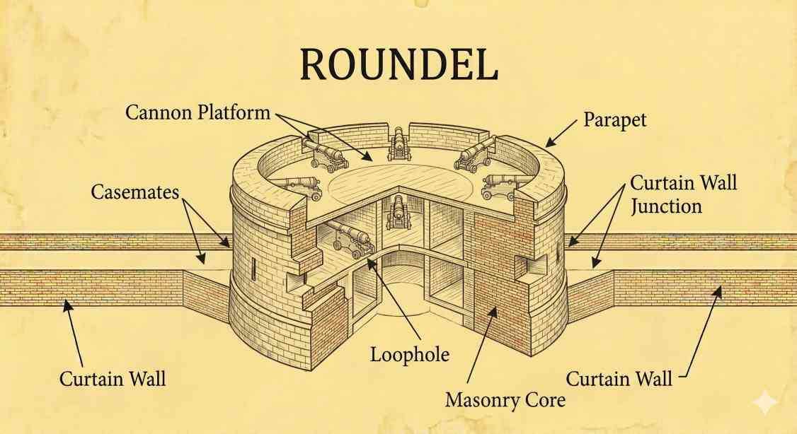 Top-down diagram of Roundel